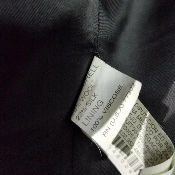 Zara Man Mens 38 Silver Gray Silk and Wool Blazer Sport Coat Suit Jacket - Picture 9 of 12